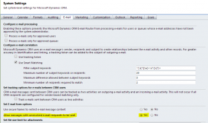 To send emails to recipients not in CRM, select the "Yes" option.